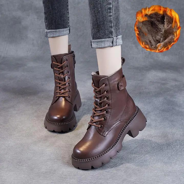 Holly | Stylish orthopedic leather boots
