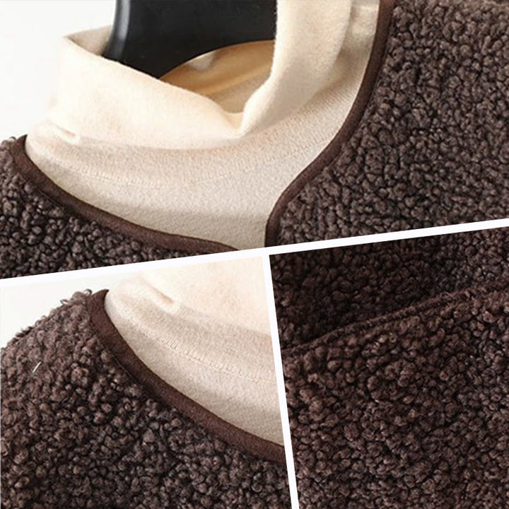 Layla | Women's winter vest made of soft wool with buttons 