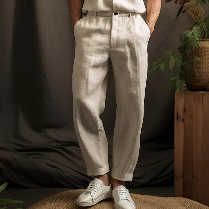 Otto - Men's linen trousers made of cotton