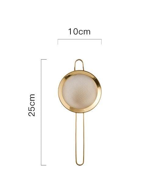 Goldene Siebtraum | Stilvolles Küchenwerkzeug für kreatives Schuhdesign