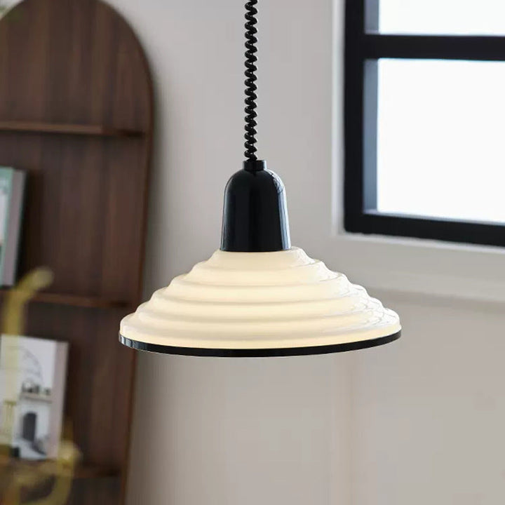 French Cream Wind Glass Pendant Light