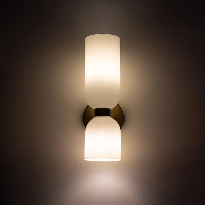 Double Head Glass Wall Light LED Sconce