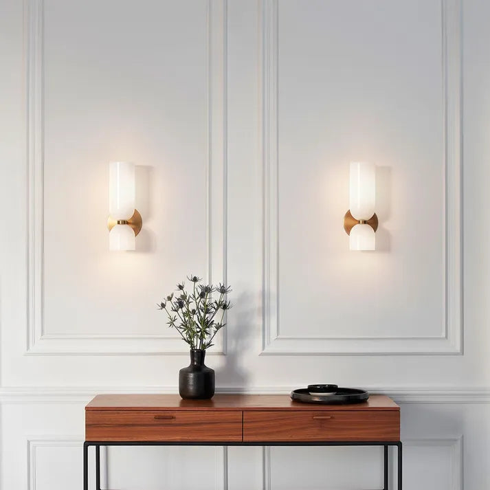 Double Head Glass Wall Light LED Sconce