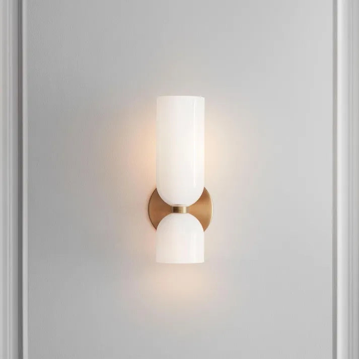 Double Head Glass Wall Light LED Sconce