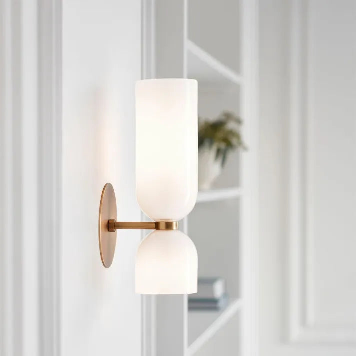 Double Head Glass Wall Light LED Sconce