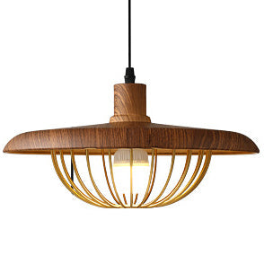 Imitation wood grain pendant lights