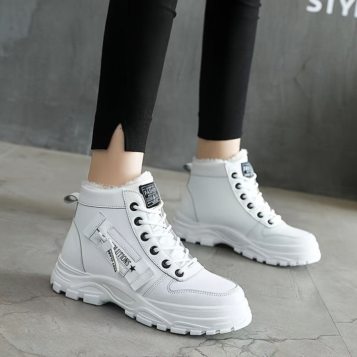 Dynastia - Casual high-top winter shoe with plush lining