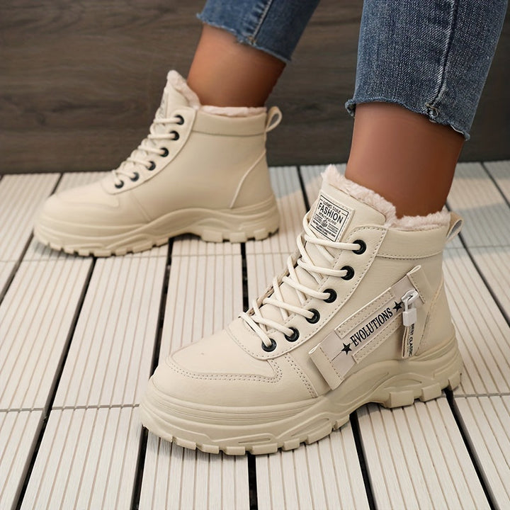 Dynastia - Casual high-top winter shoe with plush lining