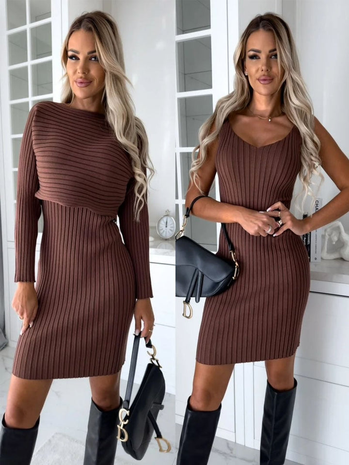 Margo - Knitted sweater and cami dress set 🔥