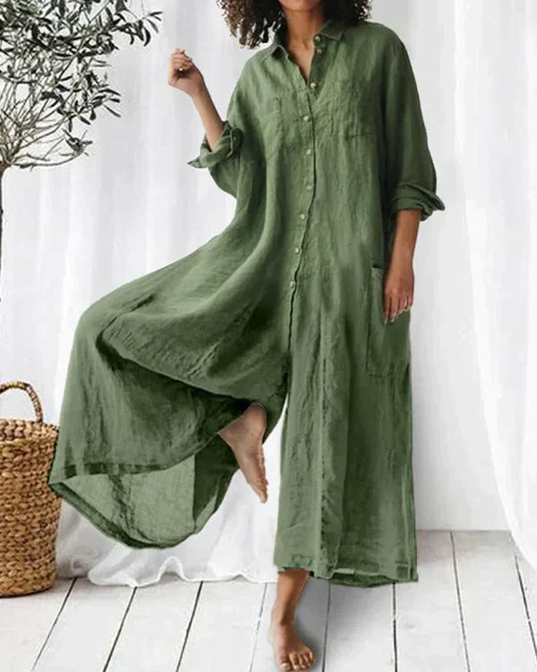 Lenora - Super chic linen jumpsuit for women 