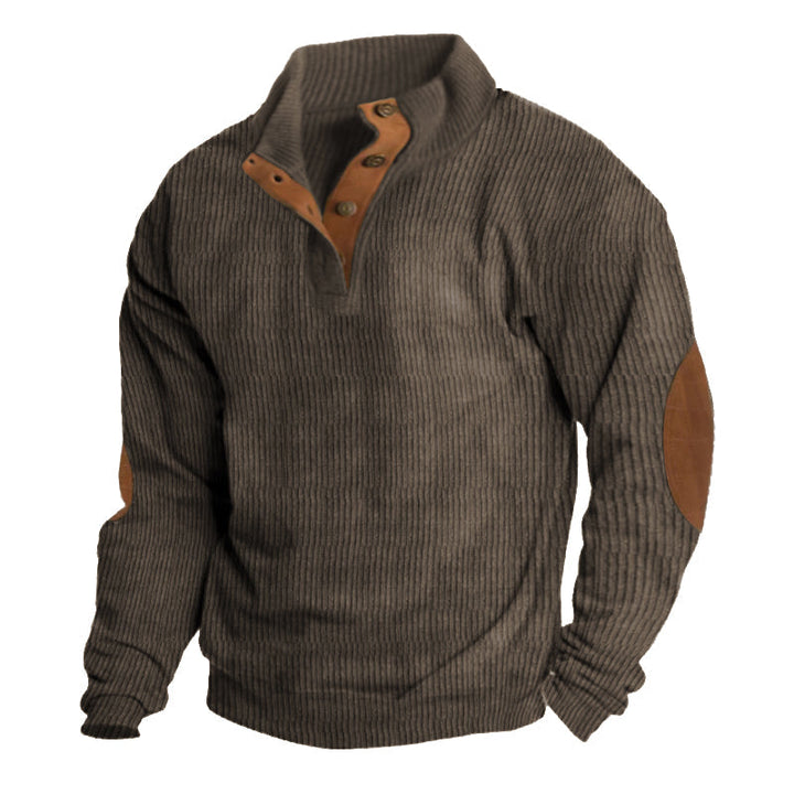Lachlan™ - Men's ribbed button-down sweater 