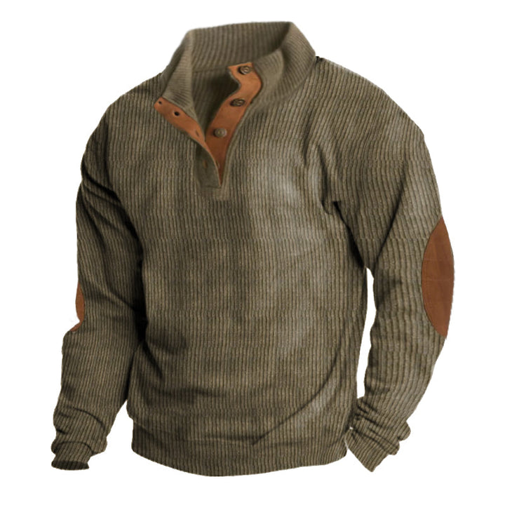 Lachlan™ - Men's ribbed button-down sweater 