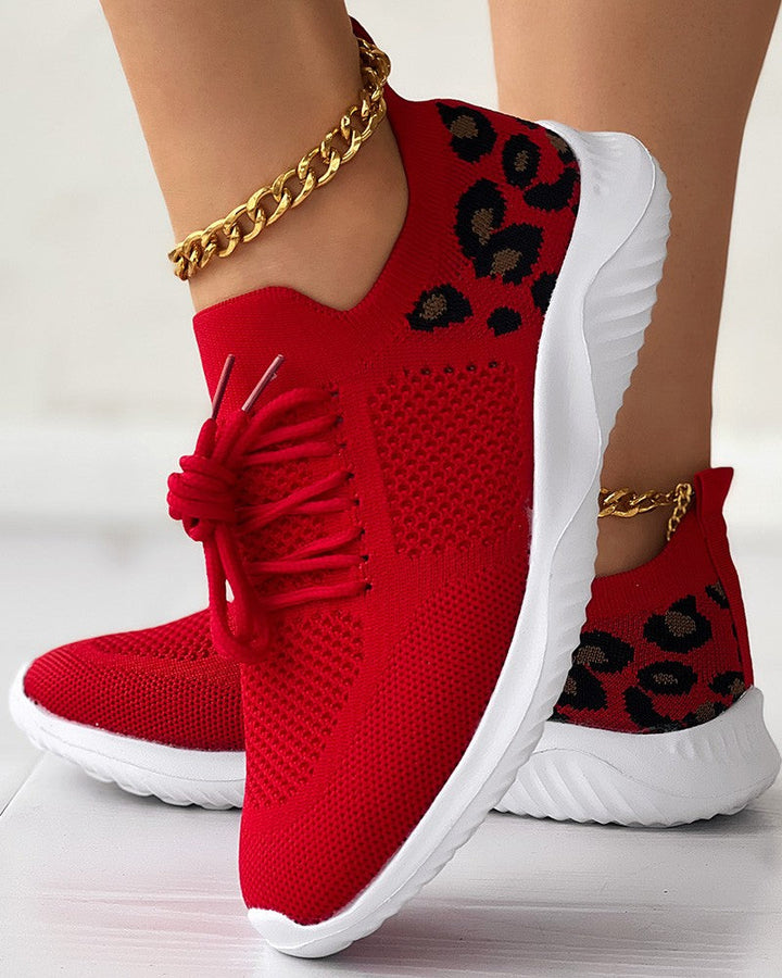 Irene™ | Leopard Lace Shoes Breathable Casual Shoes