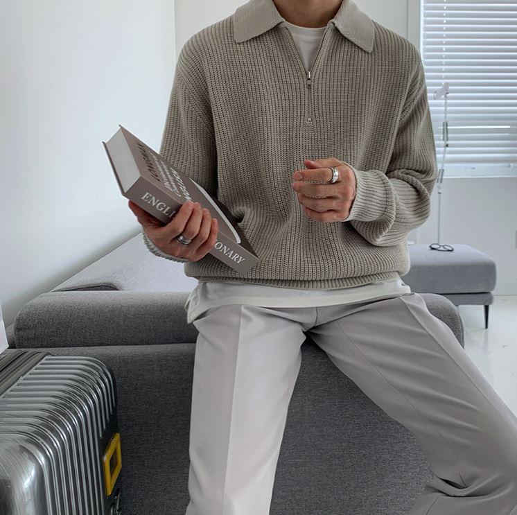 Ryan™ - Half-zip knit sweater 