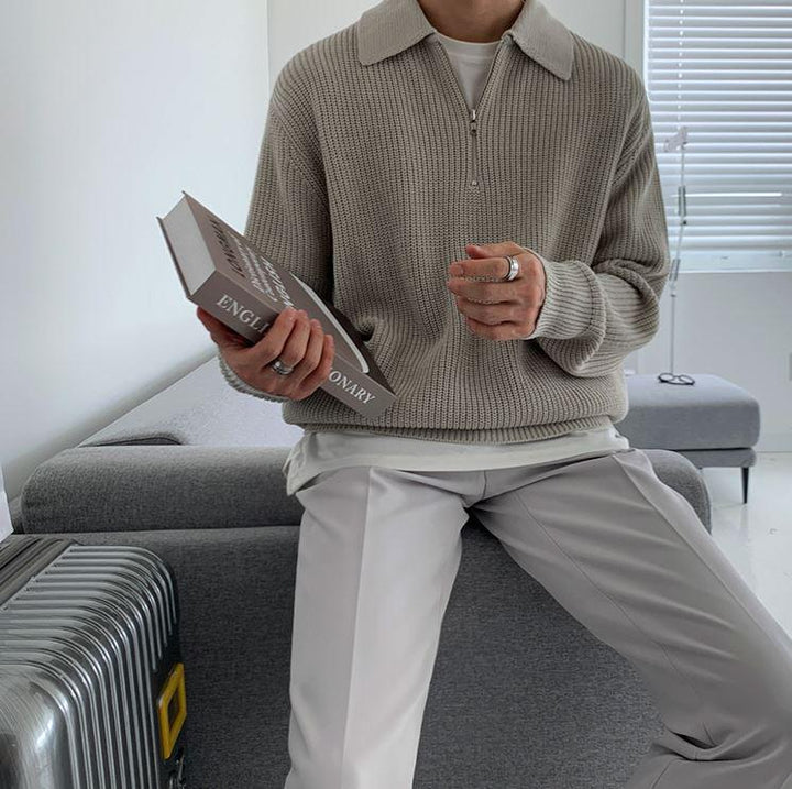 Ryan™ - Half-zip knit sweater 