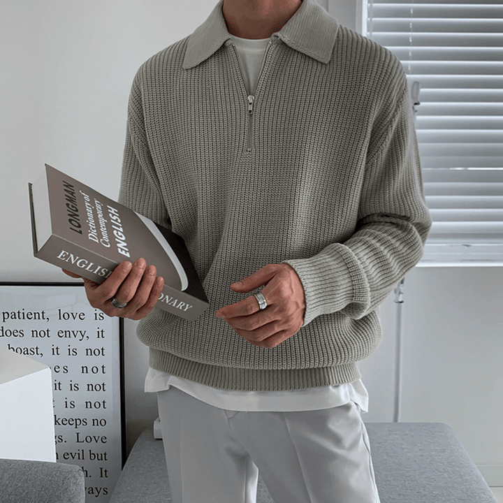 Ryan™ - Half-zip knit sweater 