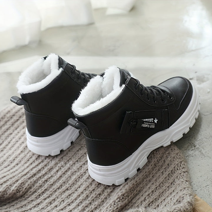 Dynastia - Casual high-top winter shoe with plush lining