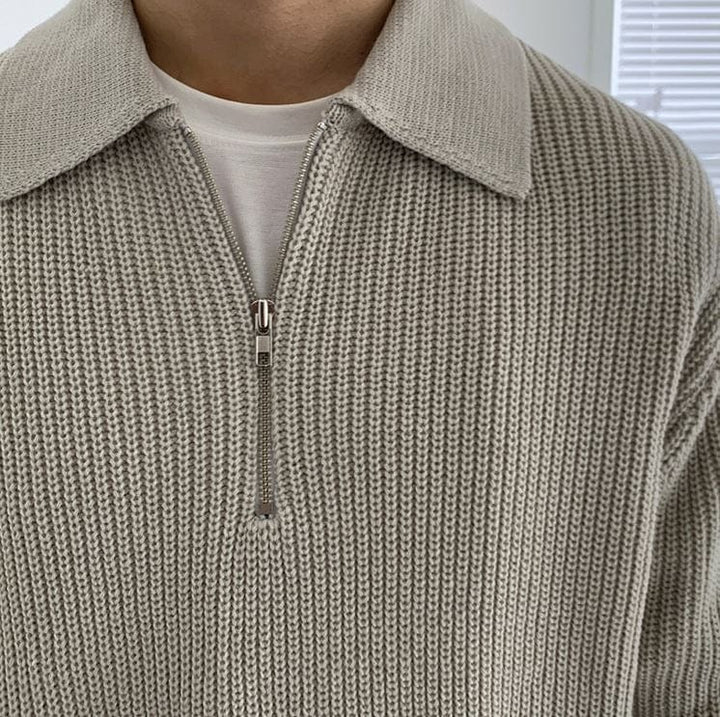 Ryan™ - Half-zip knit sweater 