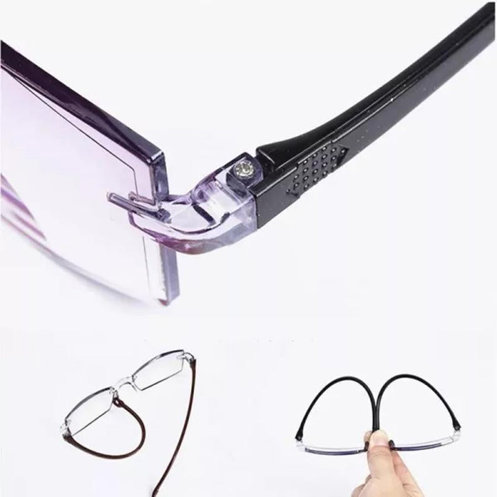 ClarityLuxe - Sapphire high hardness anti-blue progressive distance and near vision dual-use reading glasses