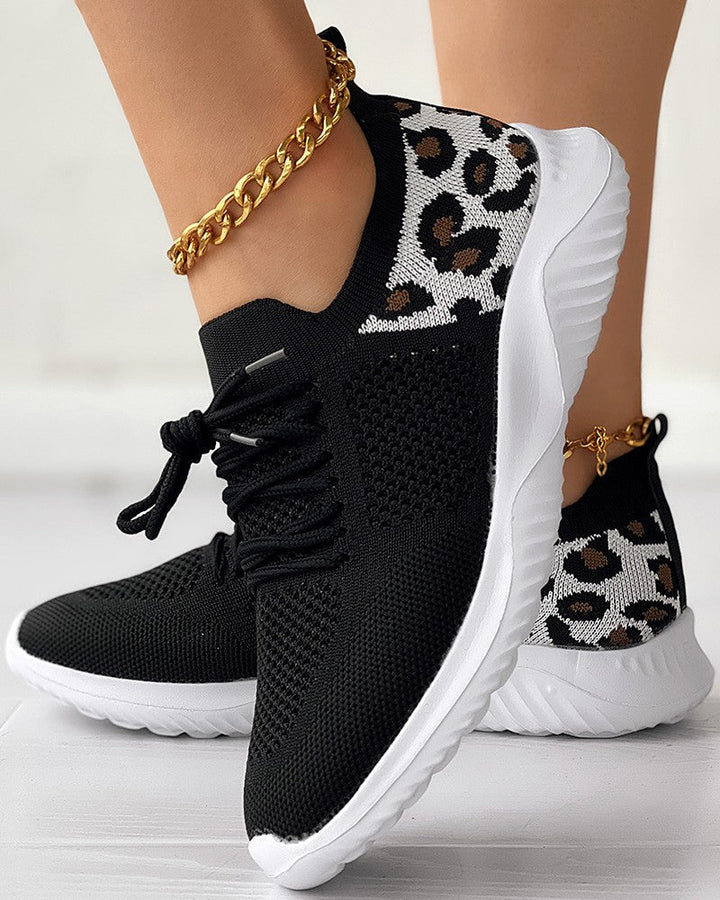 Irene™ | Leopard Lace Shoes Breathable Casual Shoes