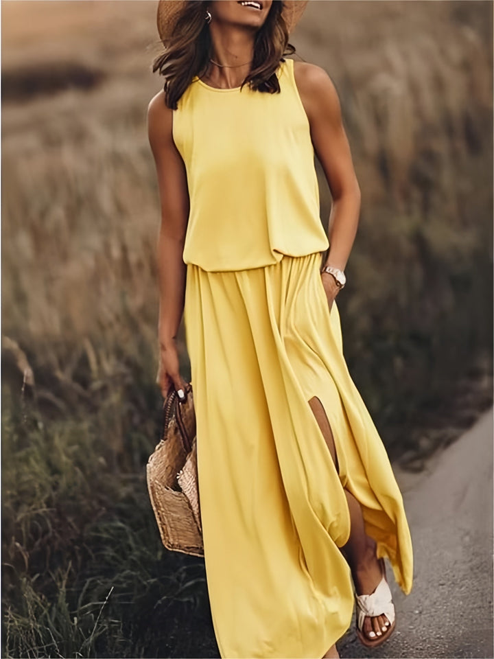 Rosaline - Simple boho maxi dress made of modal in various colors