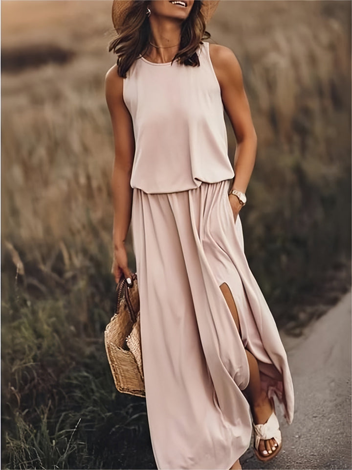 Rosaline - Simple boho maxi dress made of modal in various colors