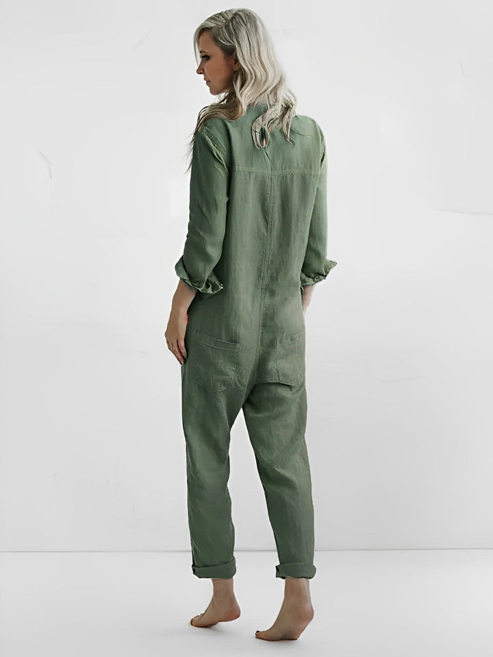 MAEVA - Emerald Green Elegance Jumpsuit