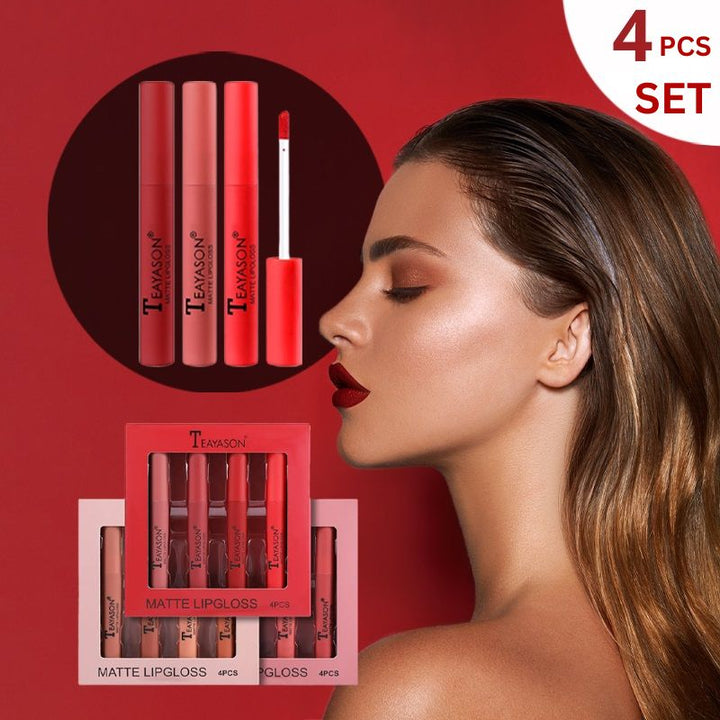 LilyLush - TEAYASON 4Pcs waterproof, comfortable and flawless lipstick 