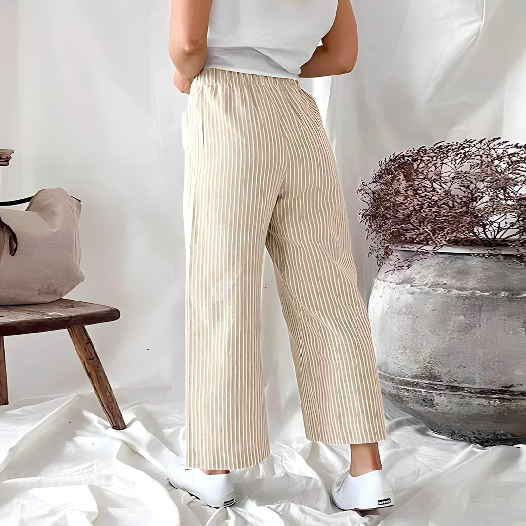 Sofiya - Light and comfortable striped trousers