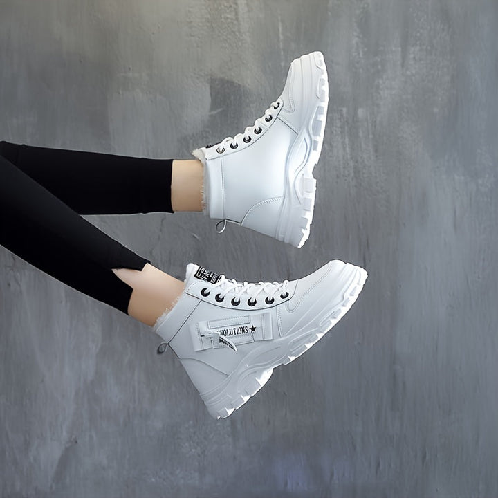 Dynastia - Casual high-top winter shoe with plush lining