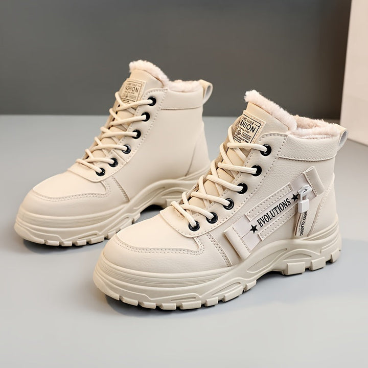 Dynastia - Casual high-top winter shoe with plush lining