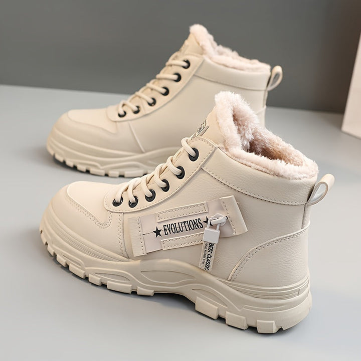 Dynastia - Casual high-top winter shoe with plush lining
