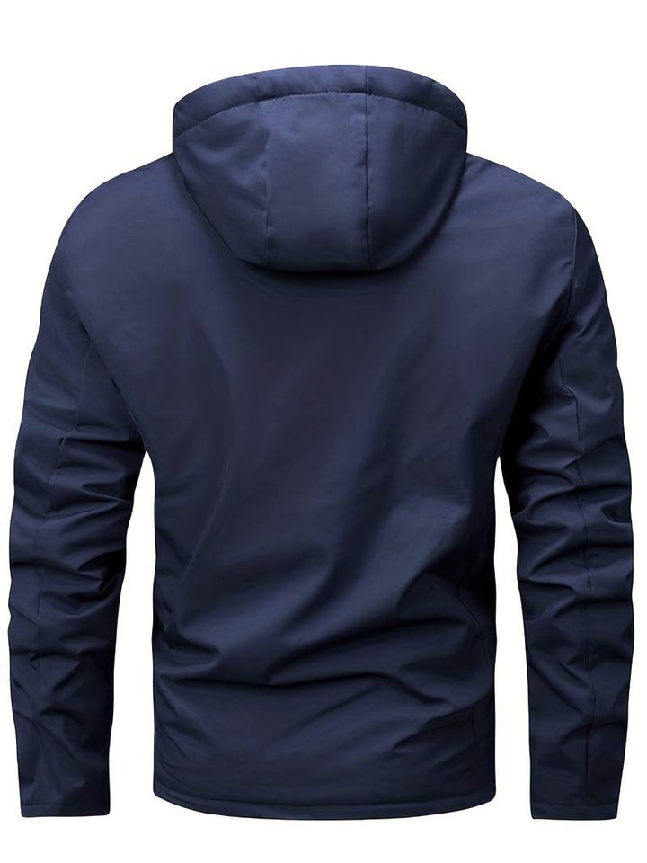 Parker - Warm fleece jacket with hood, casual men's winter jacket for outdoor activities