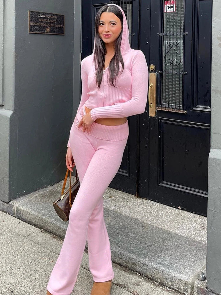 Knitted silhouette matching set