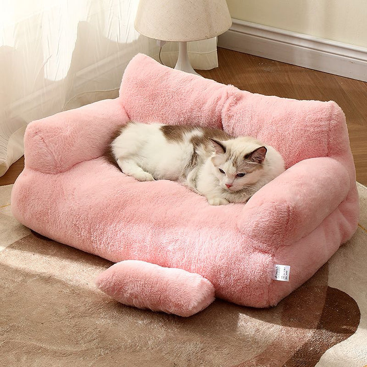 SnugNest | Soft fleece pet sofa 