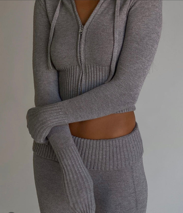 Knitted silhouette matching set