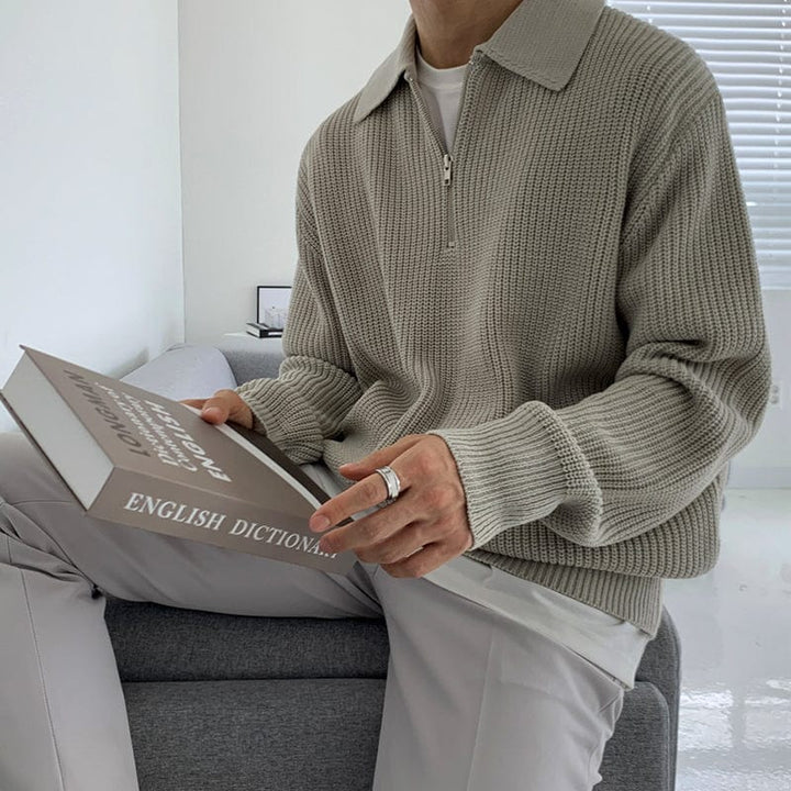 Ryan™ - Half-zip knit sweater 