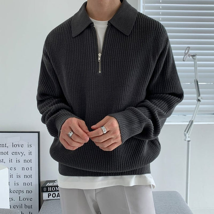 Ryan™ - Half-zip knit sweater 