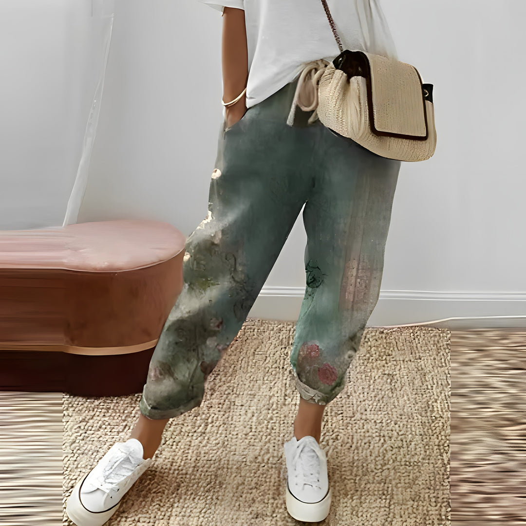 Julea - Ethnic trousers with retro pattern