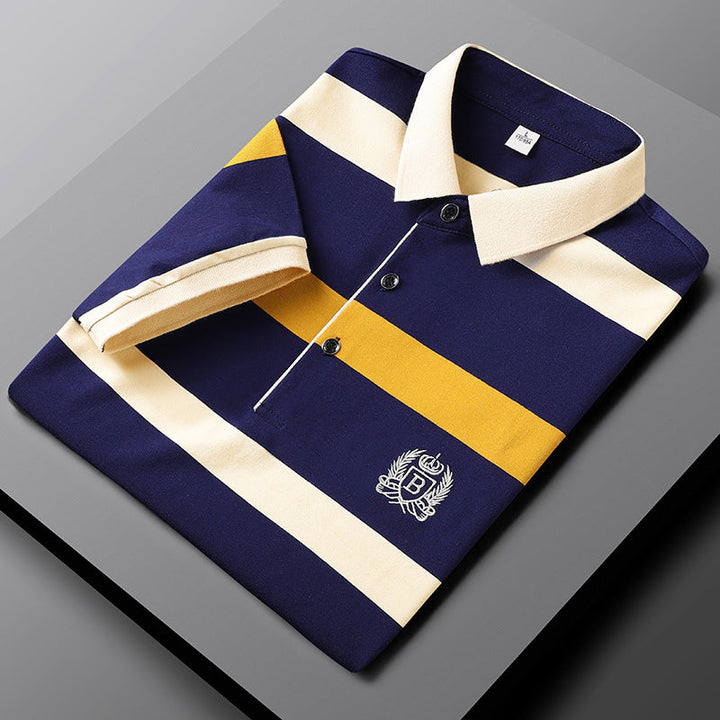 Sebastian Striped Premium Men's Polo | Classic style | Embroidered logo
