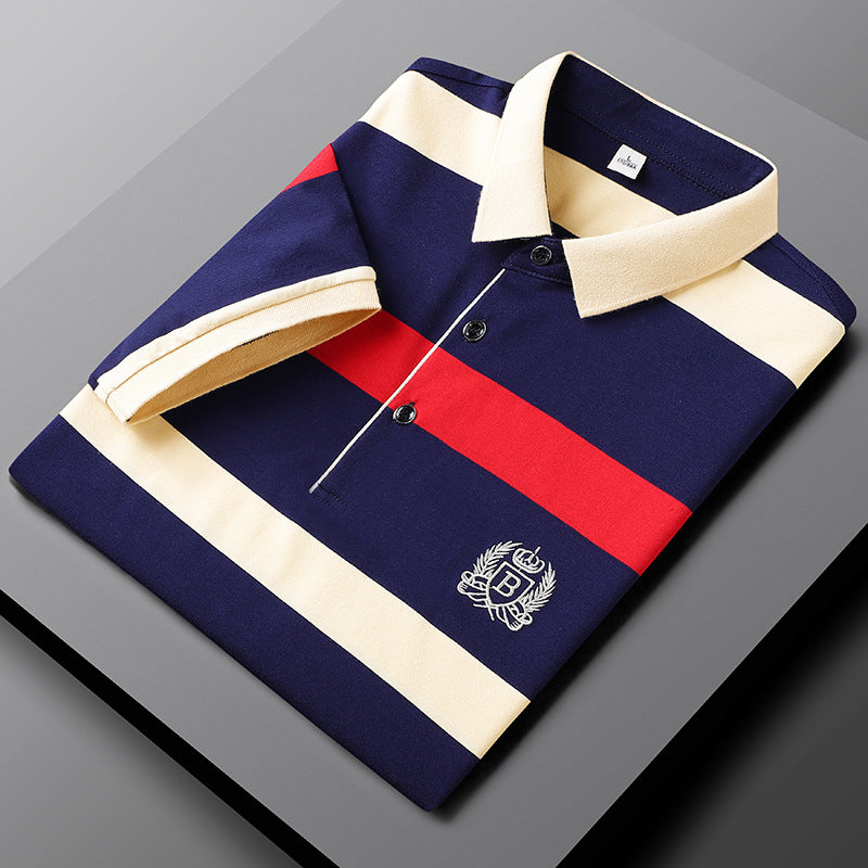 Sebastian Striped Premium Men's Polo | Classic style | Embroidered logo