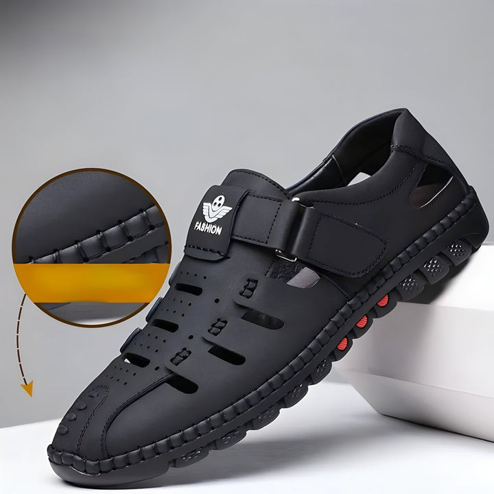 Levi - Stylish leather hollow sandals