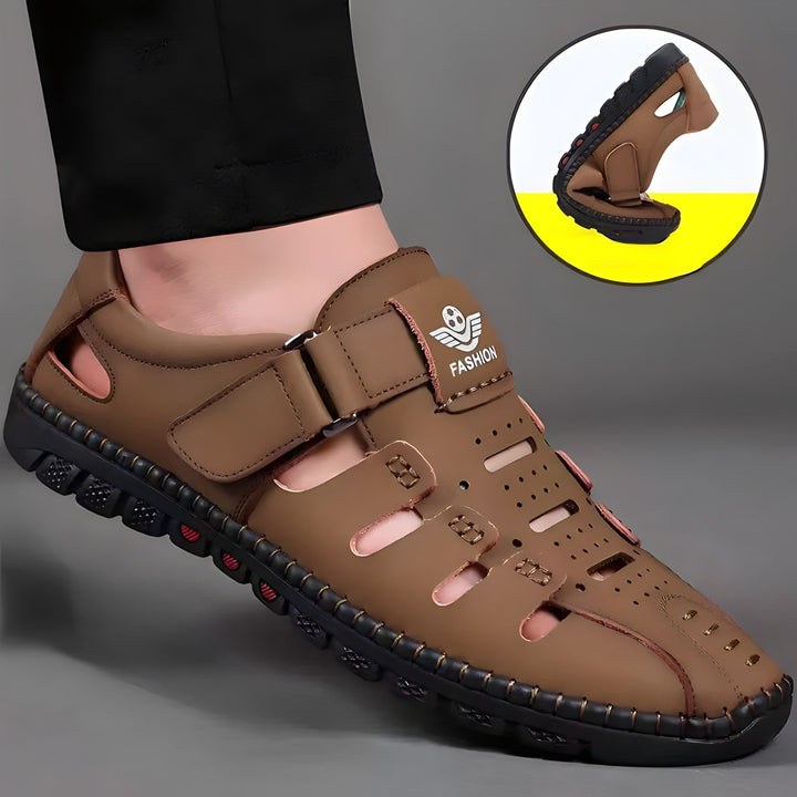 Levi - Stylish leather hollow sandals