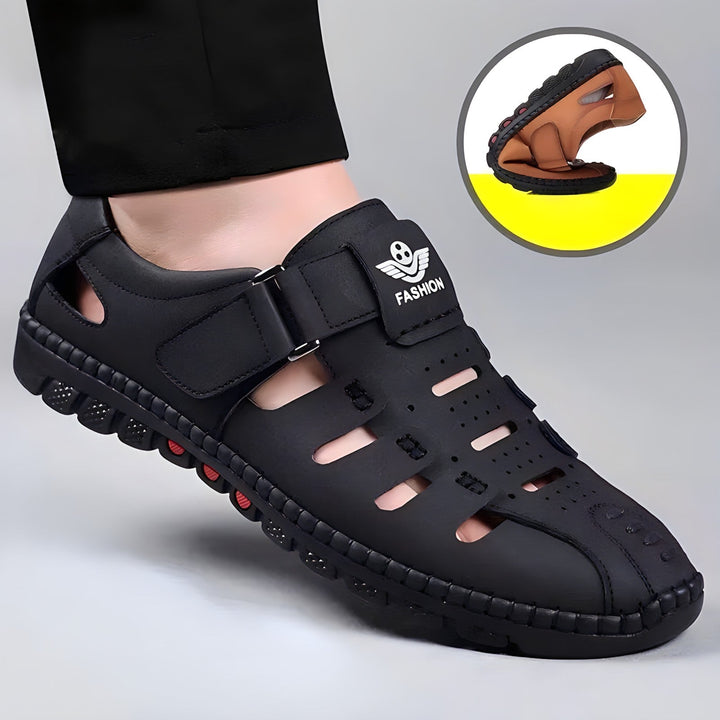 Levi - Stylish leather hollow sandals