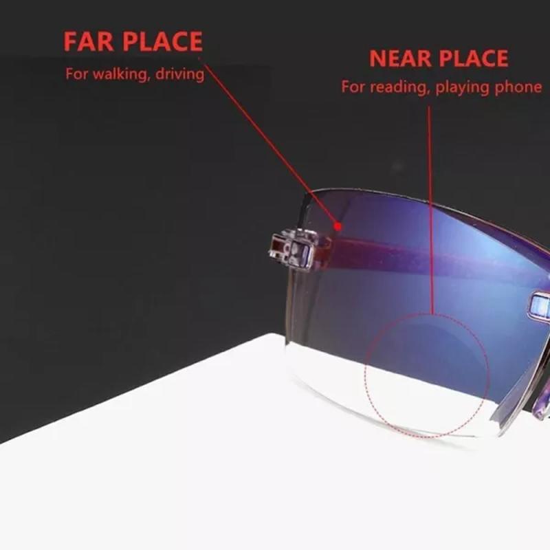 ClarityLuxe - Sapphire high hardness anti-blue progressive distance and near vision dual-use reading glasses
