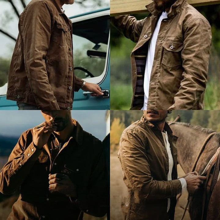 Thomas - Pewter Fabric Short Lined Cruiser Jacket
