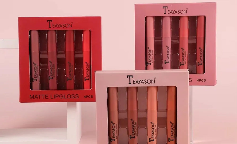 LilyLush - TEAYASON 4Pcs waterproof, comfortable and flawless lipstick 
