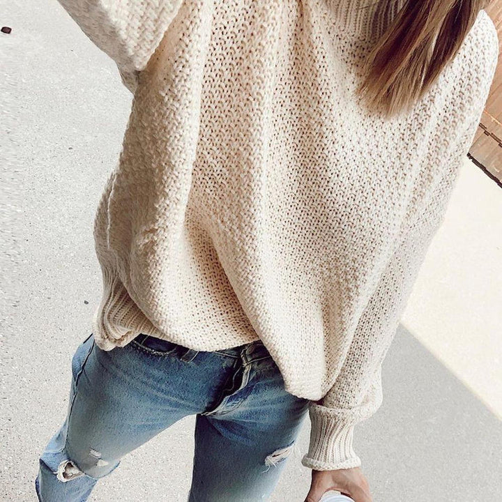 Evelyn | Plain long-sleeved basic sweater