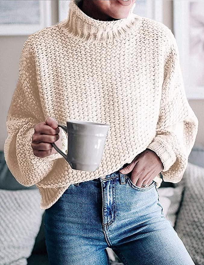 Evelyn | Plain long-sleeved basic sweater