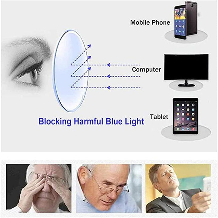 ClarityLuxe - Sapphire high hardness anti-blue progressive distance and near vision dual-use reading glasses